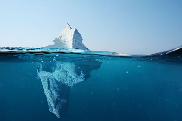 Symbolbild Eisberg (verweist auf: OZG/Onlinezugangsgesetz)