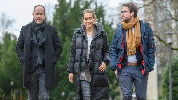 Wollen den Gründer-Hotspot Ruhrgebiet gemeinsam weiter stärken (v.l.): Martin Wibbe,  Britta Dombrowe und Dominik Stute. (Fotos: Initiativkreis Ruhr) (verweist auf: Interview Initiativkreis Ruhr)