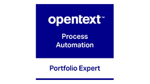 Logo "MicroFocus Portfolio Expert Service Automation"